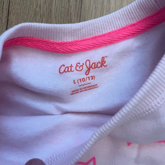 Cat & Jack Pink Cat Sweatshirt New L 10-12 - Picture 3 of 3